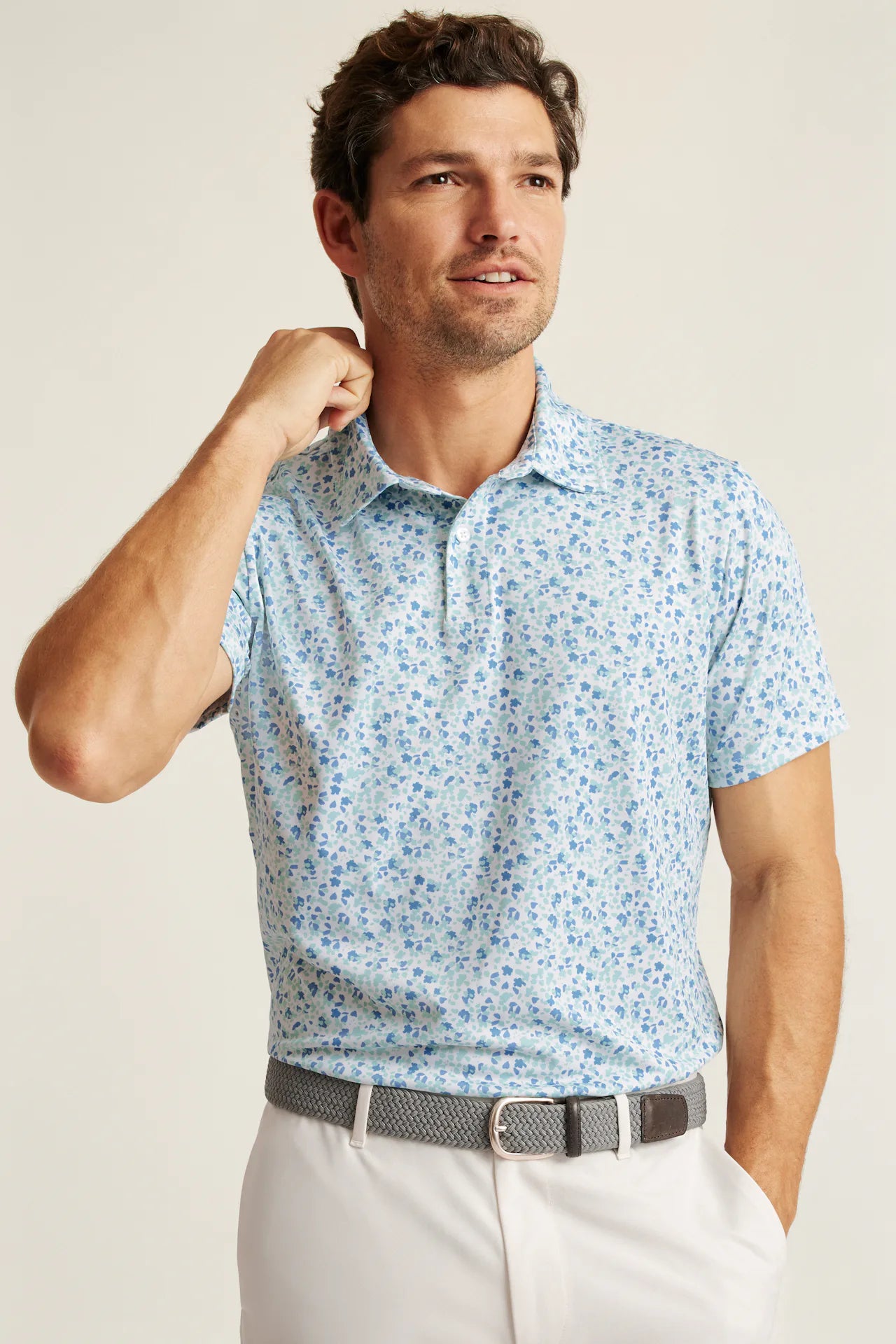 Bonobos Performance Polo - Forest Mauve Floral