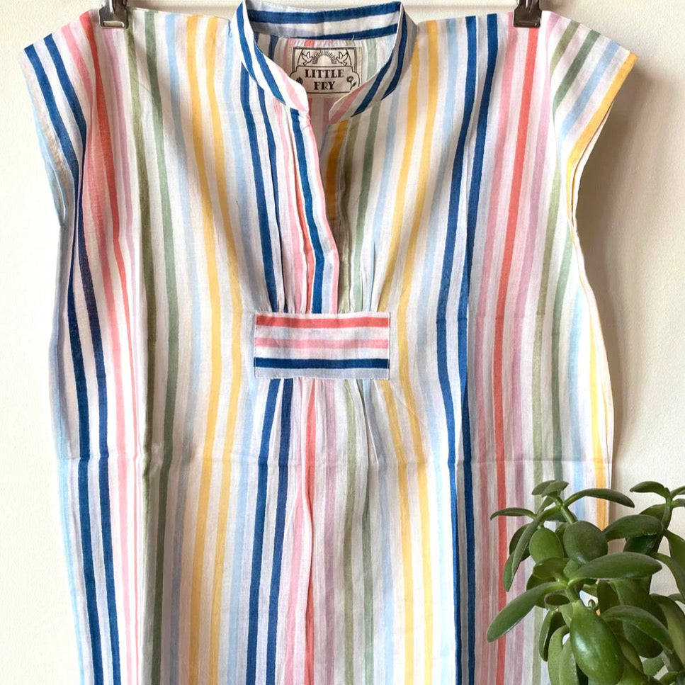 Emerson Fry - Little Fry Caftan - Rainbow Stripe Organic