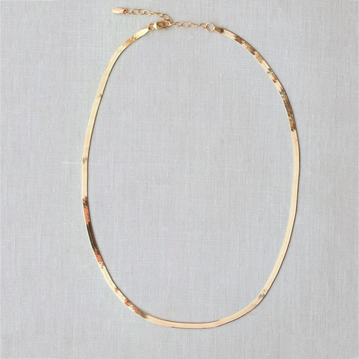 Kris Nations - Gold Herringbone Chain Necklace