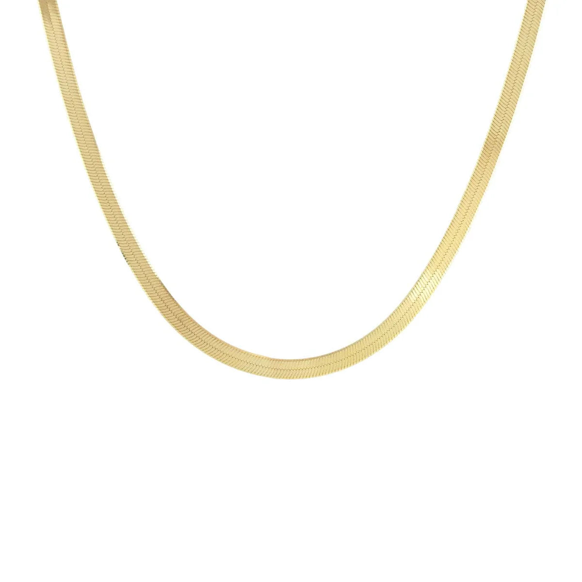 Kris Nations - Gold Herringbone Chain Necklace