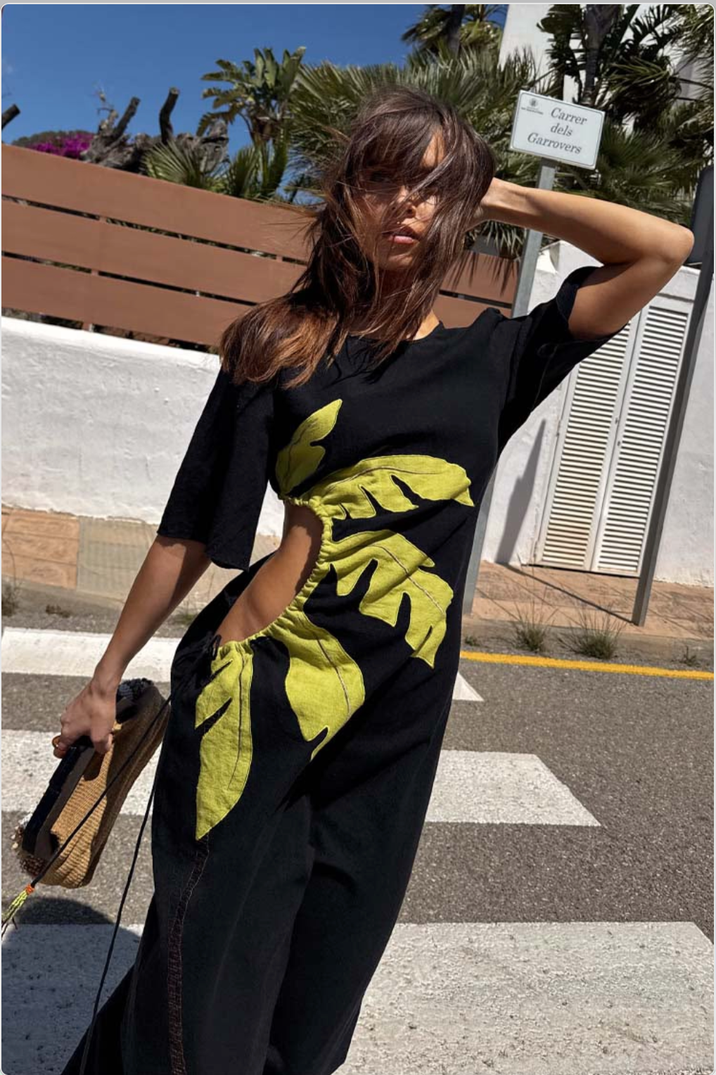 Never Fully Dressed - Black Palm Riviera Dress