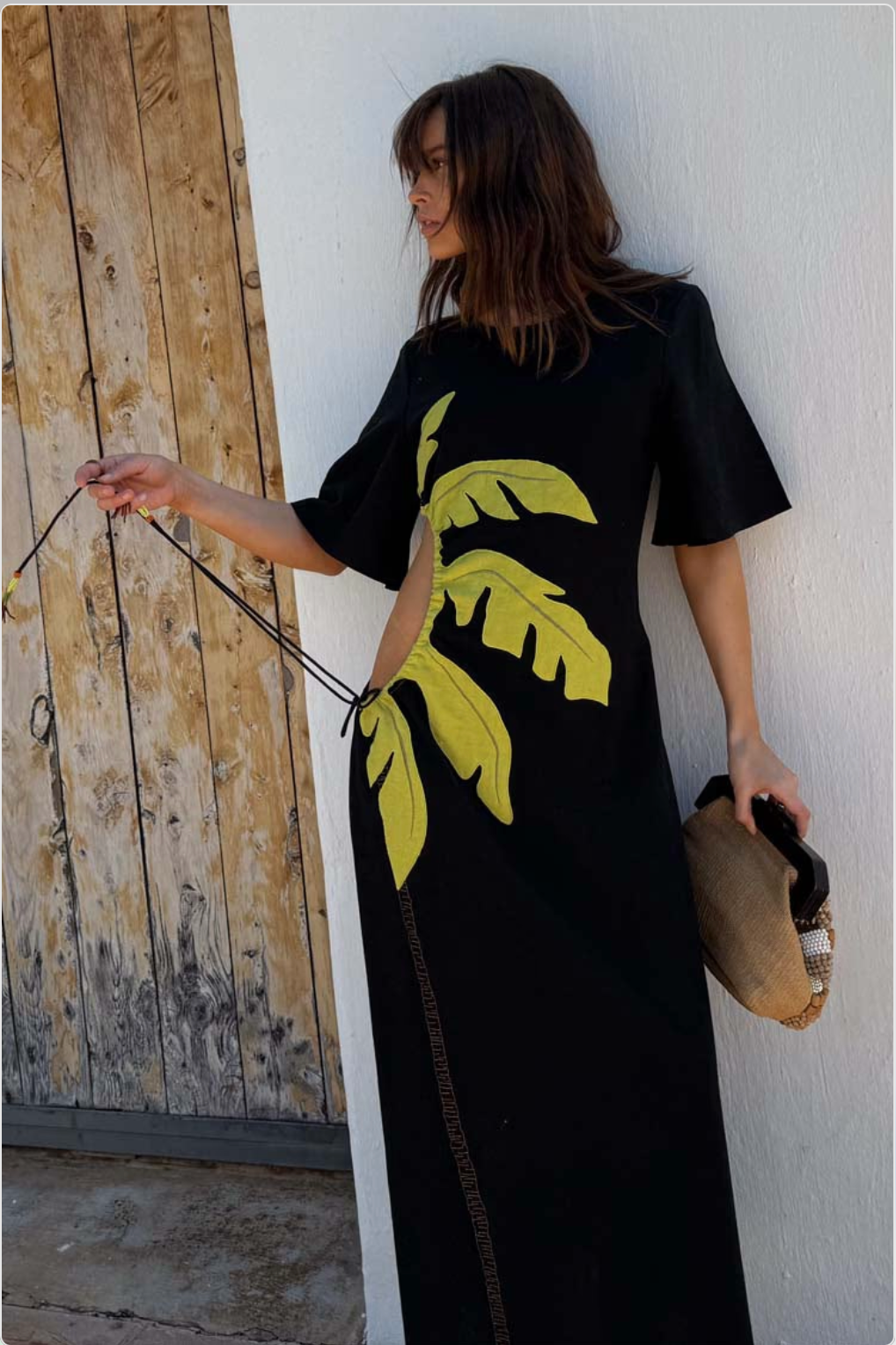 Never Fully Dressed - Black Palm Riviera Dress