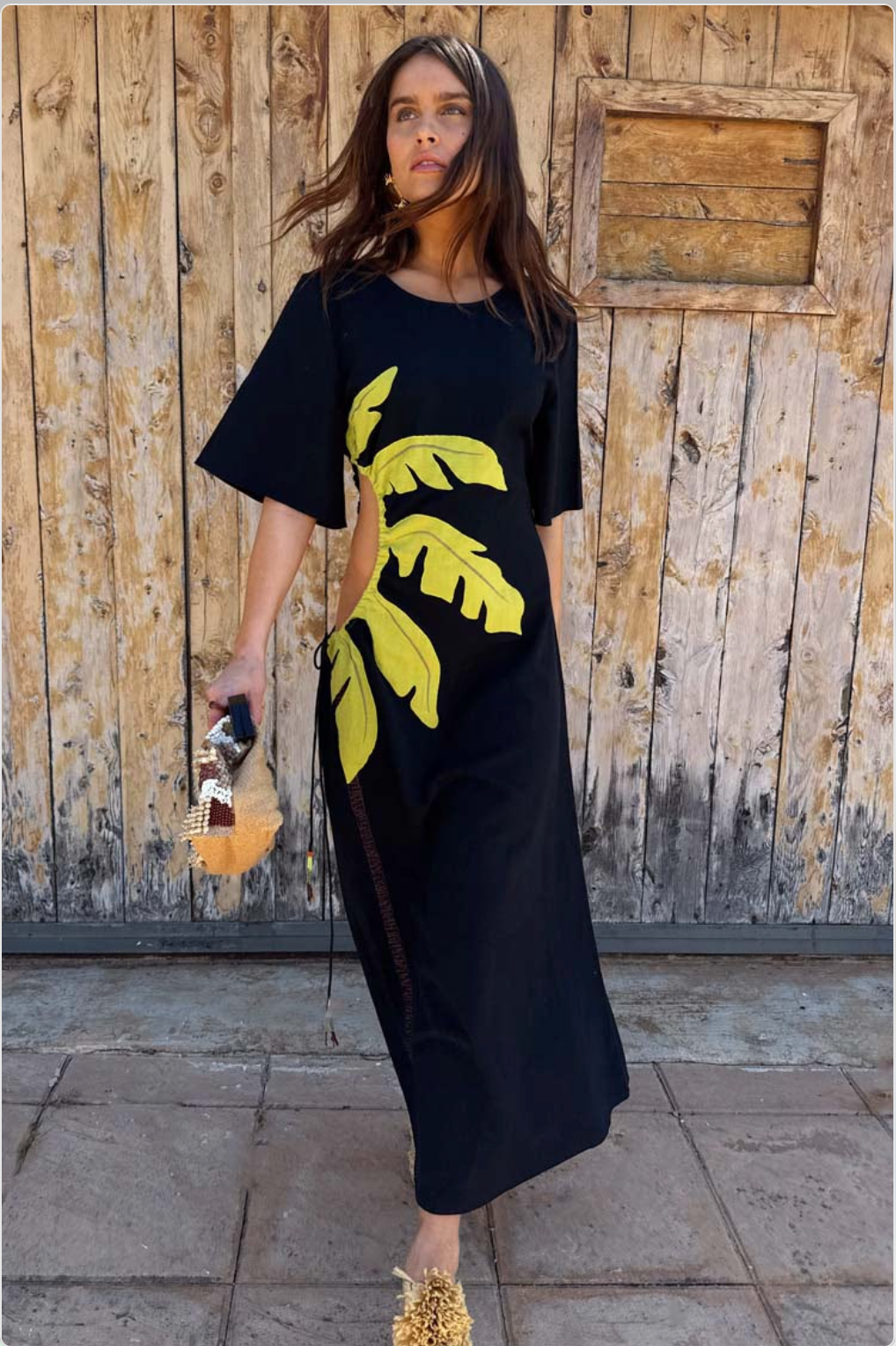 Never Fully Dressed - Black Palm Riviera Dress