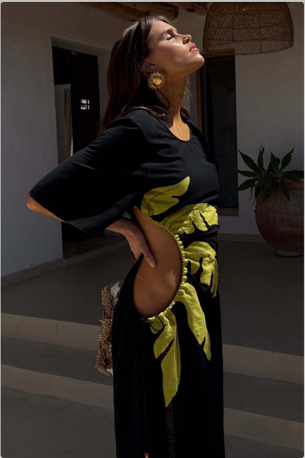 Never Fully Dressed - Black Palm Riviera Dress