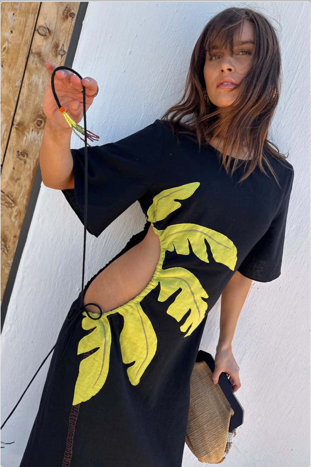 Never Fully Dressed - Black Palm Riviera Dress