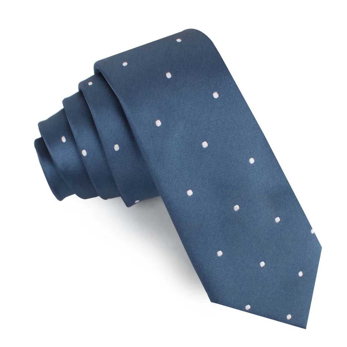 OTAA Men's Skinny Tie - Prussian Polka Dots