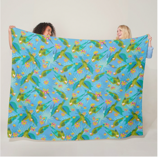 Minky Blanket TABS Cayman Parrot