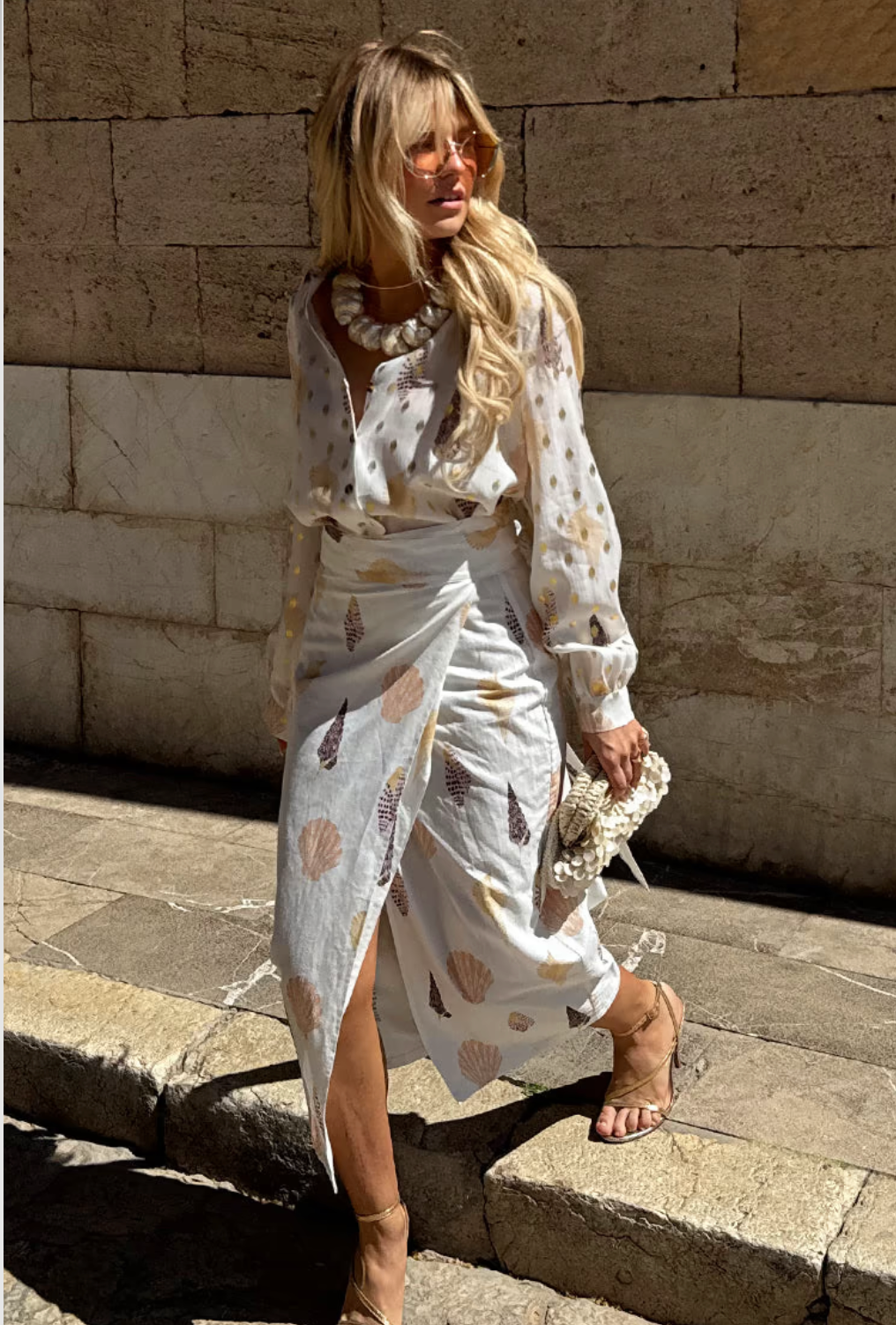 Never Fully Dressed Jaspre Wrap Skirt - Shells