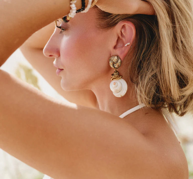 Adriana Pappas - Shell Knot Earrings