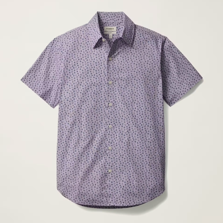 Bonobos Riviera Shirt - Navy Purple Vacation