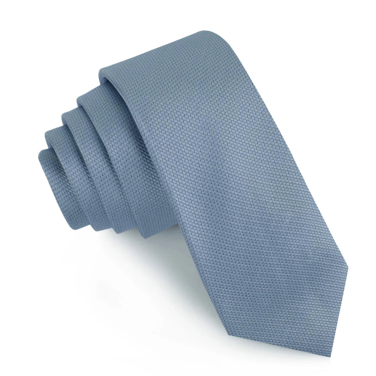 OTAA Men's Skinny Tie - Steel Blue Weave