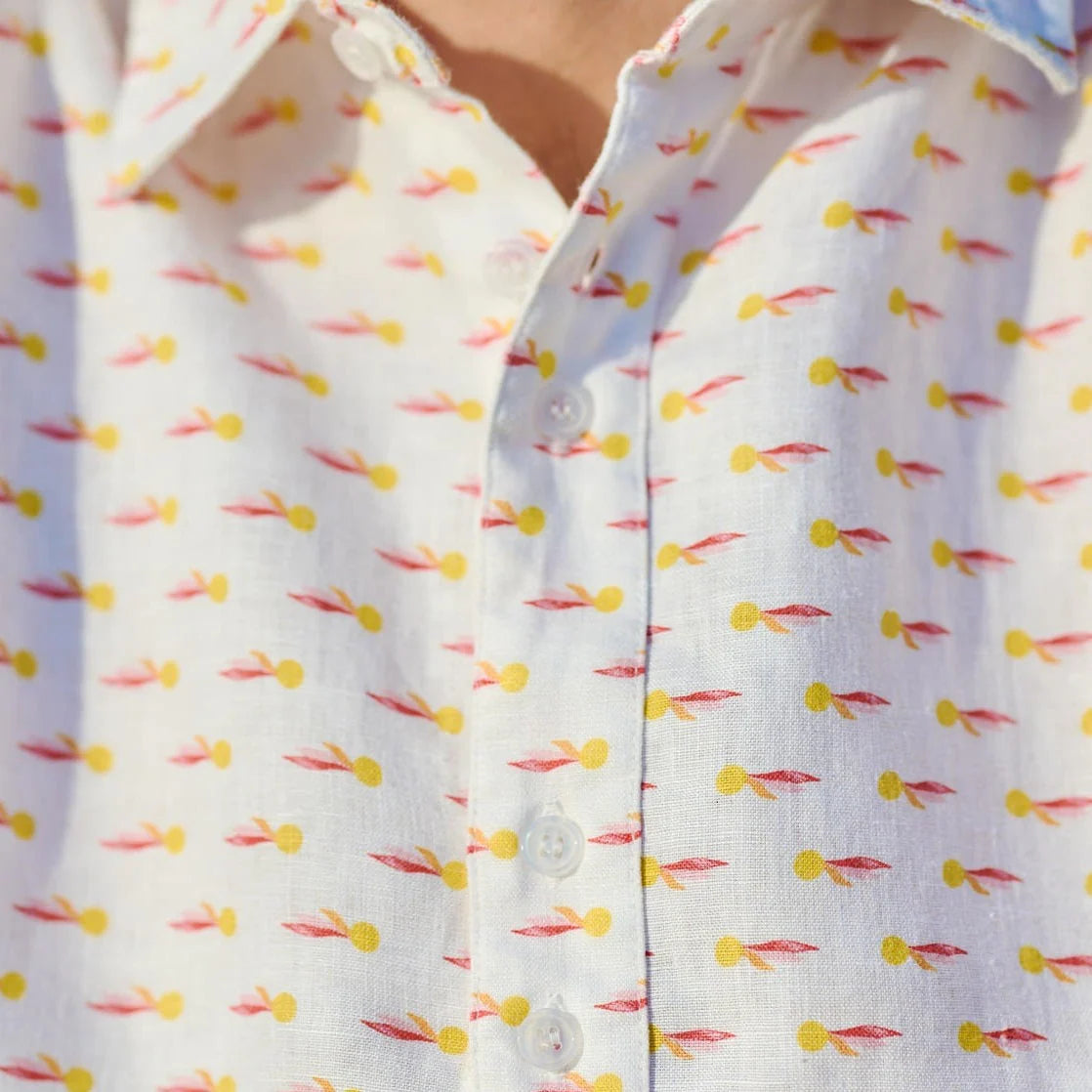 TABS Men's Short Sleeve Linen Shirt - Sunburst