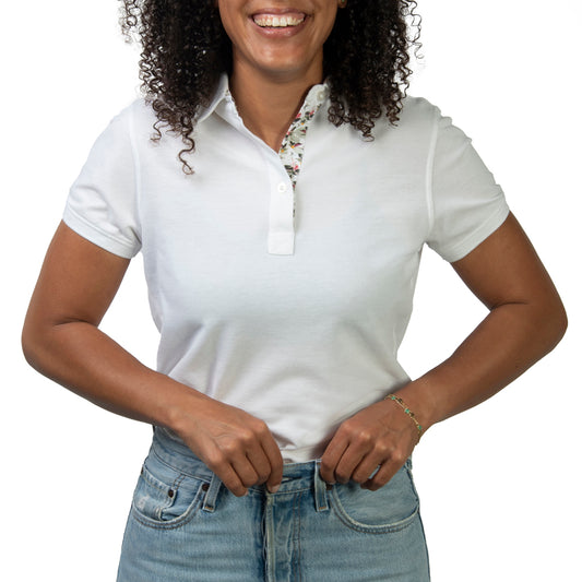 Women's Cotton Polo - Roof White