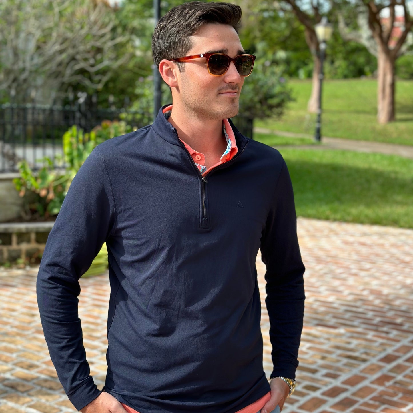 TABS Men's 1/4 Zip Pullover - Royal Navy Dockyard