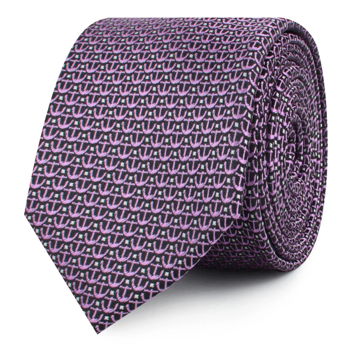 OTAA Men's Skinny Tie - Abacos Pink Anchor
