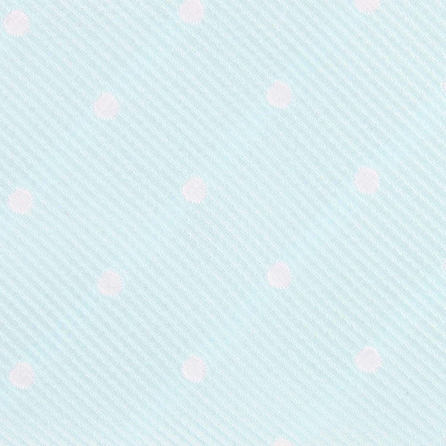 OTAA Men's Skinny Tie - Mint Blue With White Polka Dots