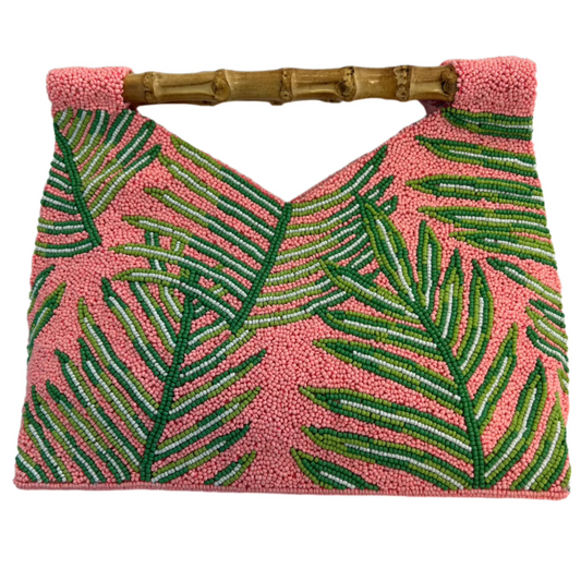 Tiana Design Bamboo Clutch - Palms