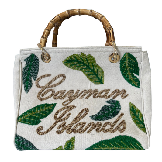Tiana Design - Cayman Islands Small Tote Bamboo Handle