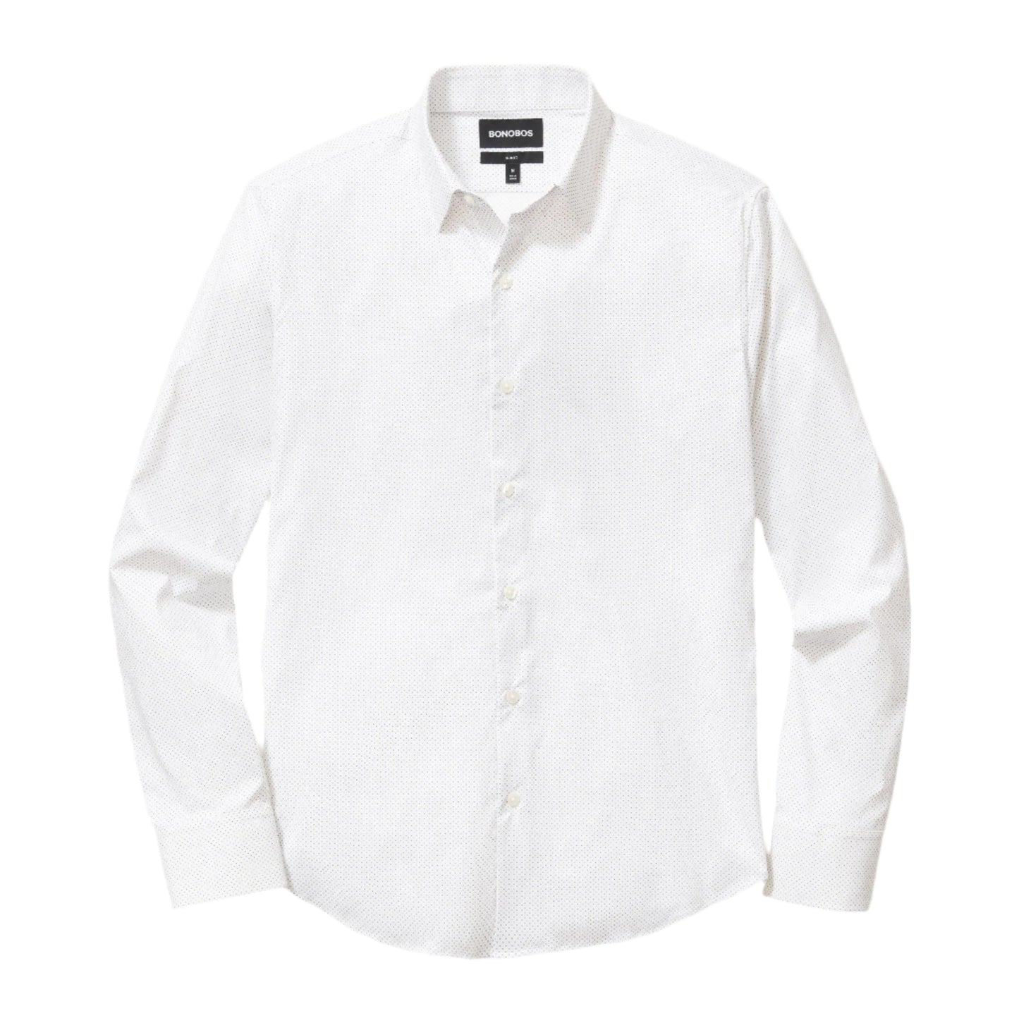Bonobos Button Down Shirt - White Blue Fine Dot