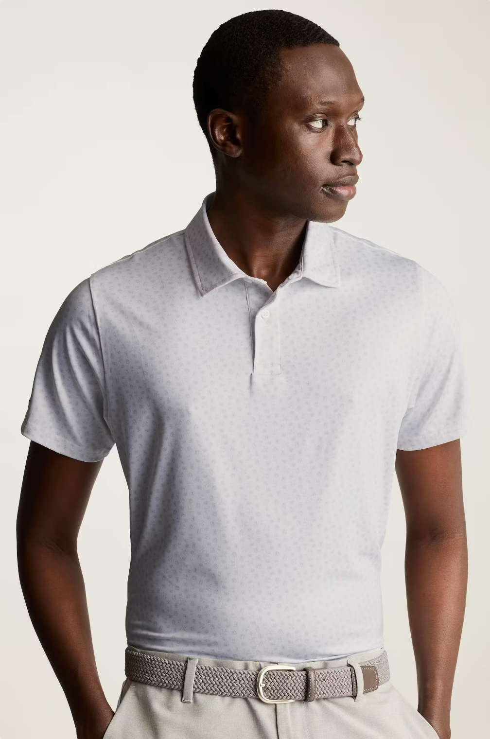 Bonobos Performance Polo -  White Vacay Geo