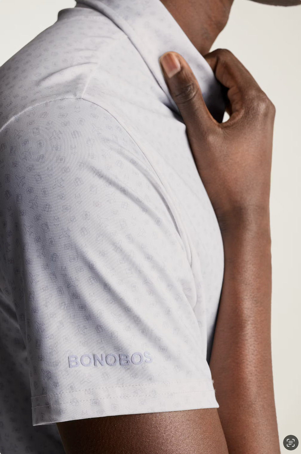 Bonobos Performance Polo -  White Vacay Geo