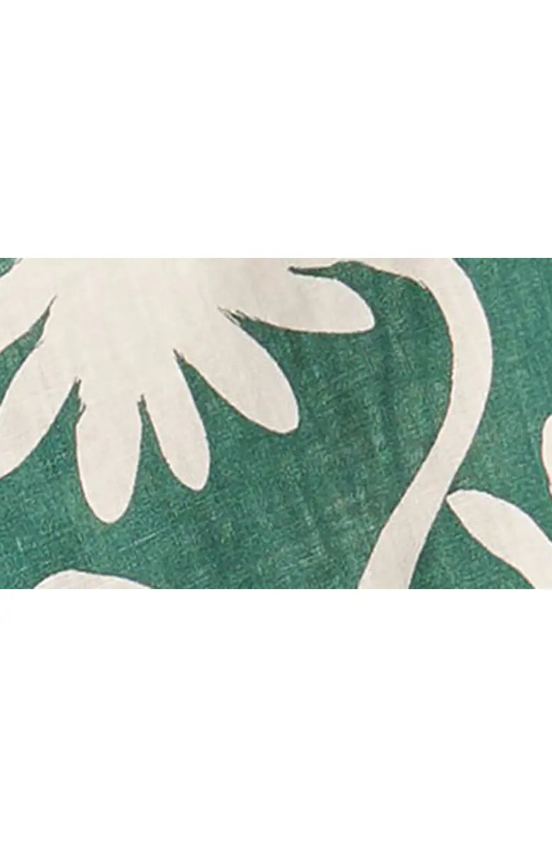 Bonobos Linen Riviera Shirt - Green Champally Floral
