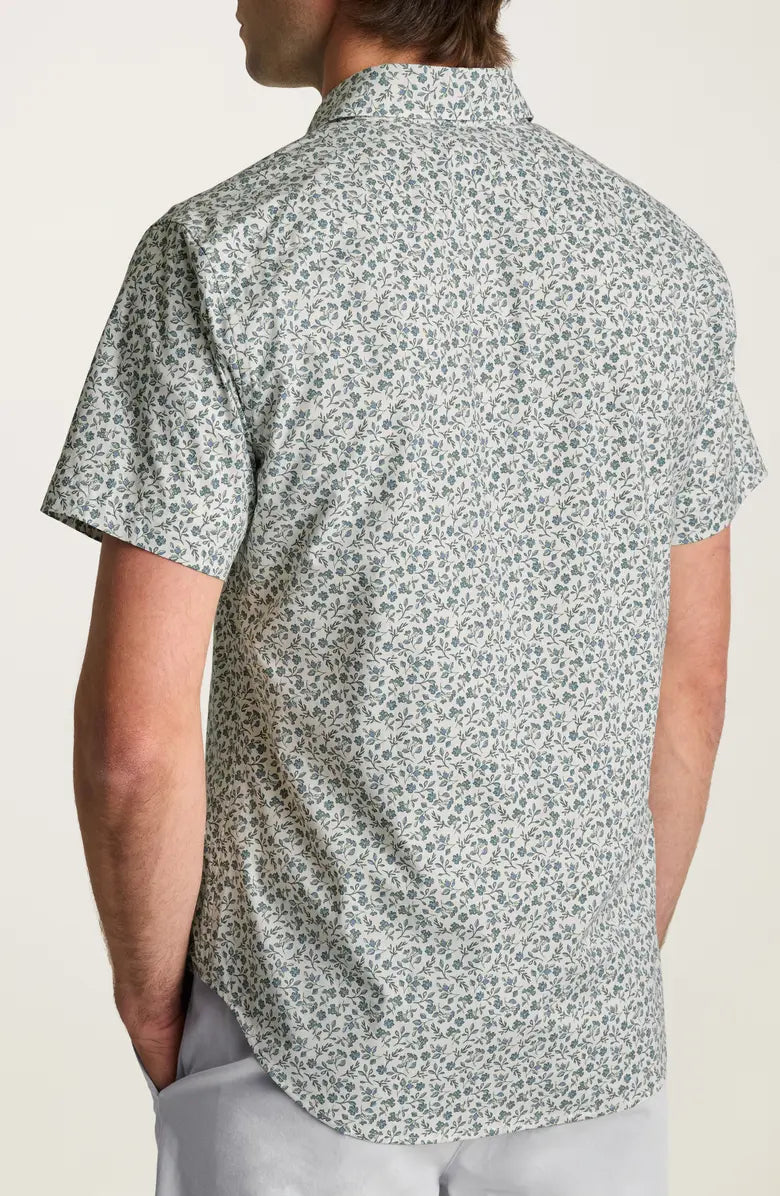 Bonobos Riviera Shirt - White Blue Floral
