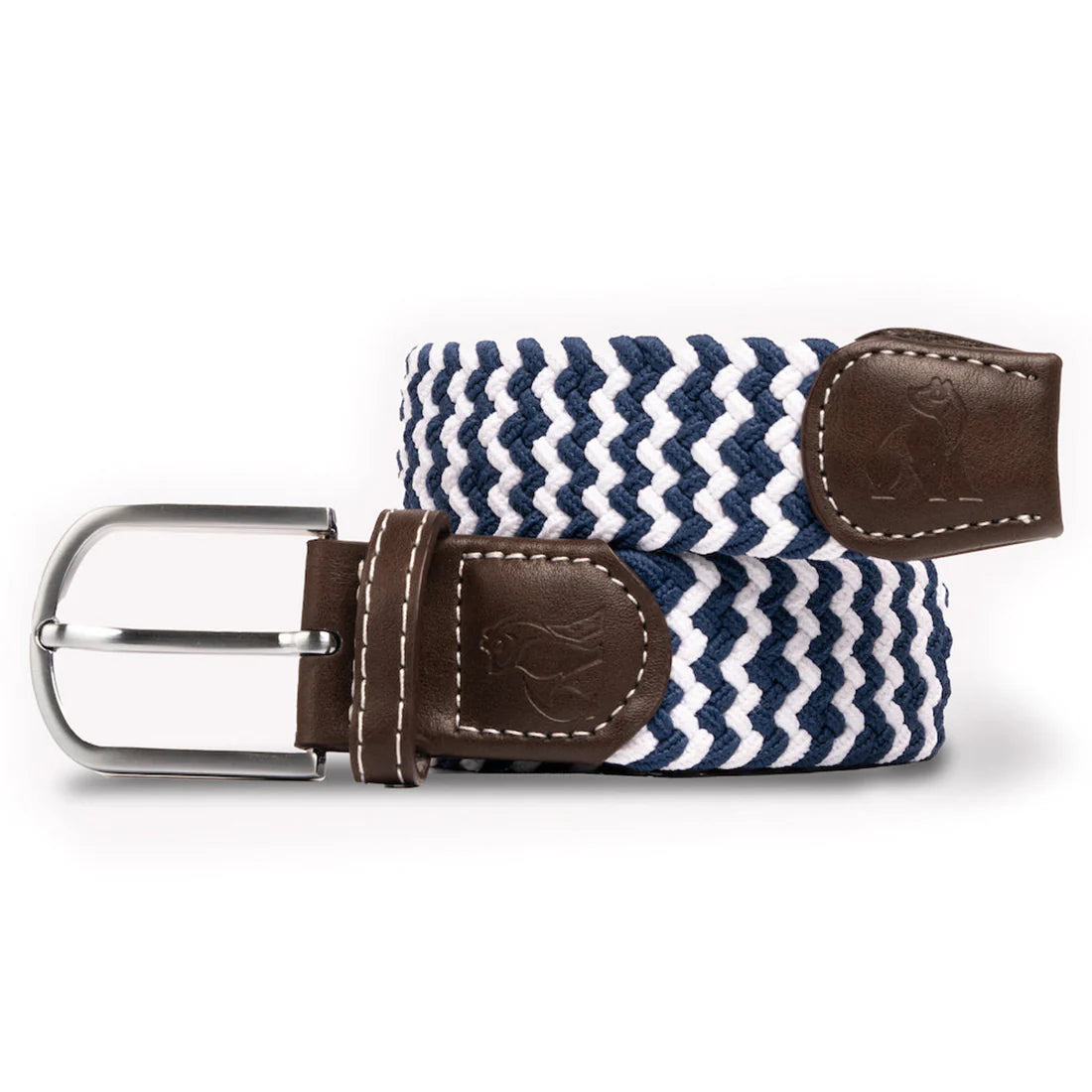 Swole Panda Belt - Navy & White Zigzag
