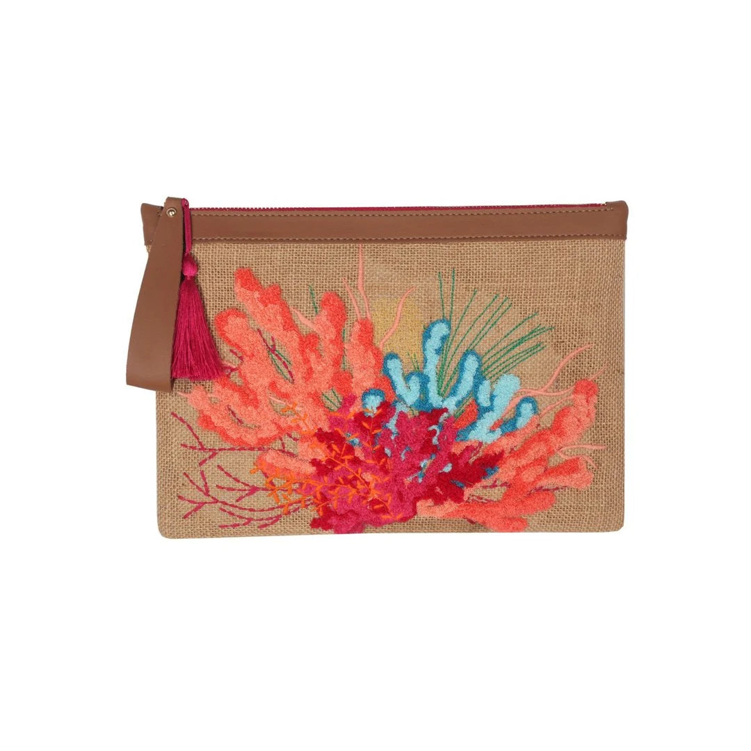 Eyna Co. Clutch - Multi Coral