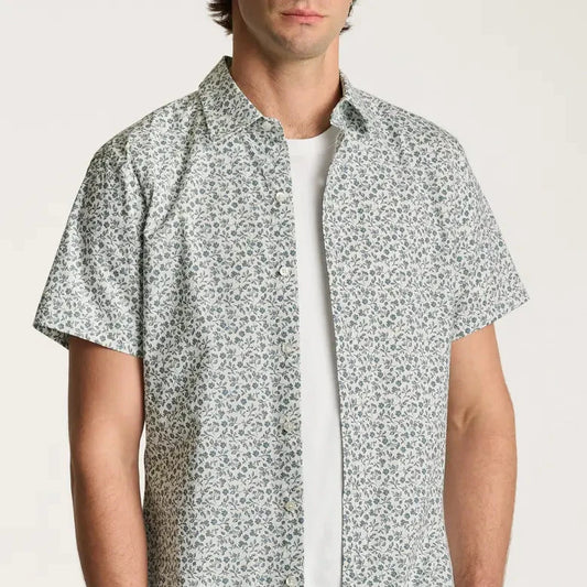 Bonobos Riviera Shirt - White Blue Floral