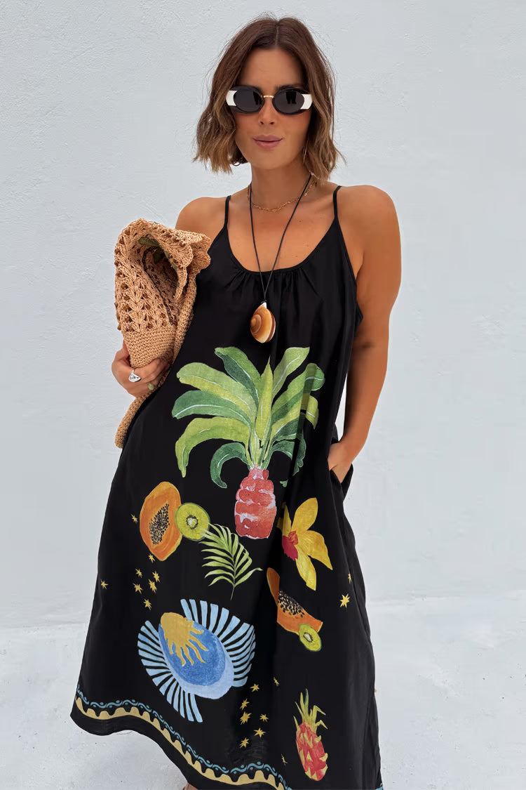 Never Fully Dressed - Black Rio Maxi Dress
