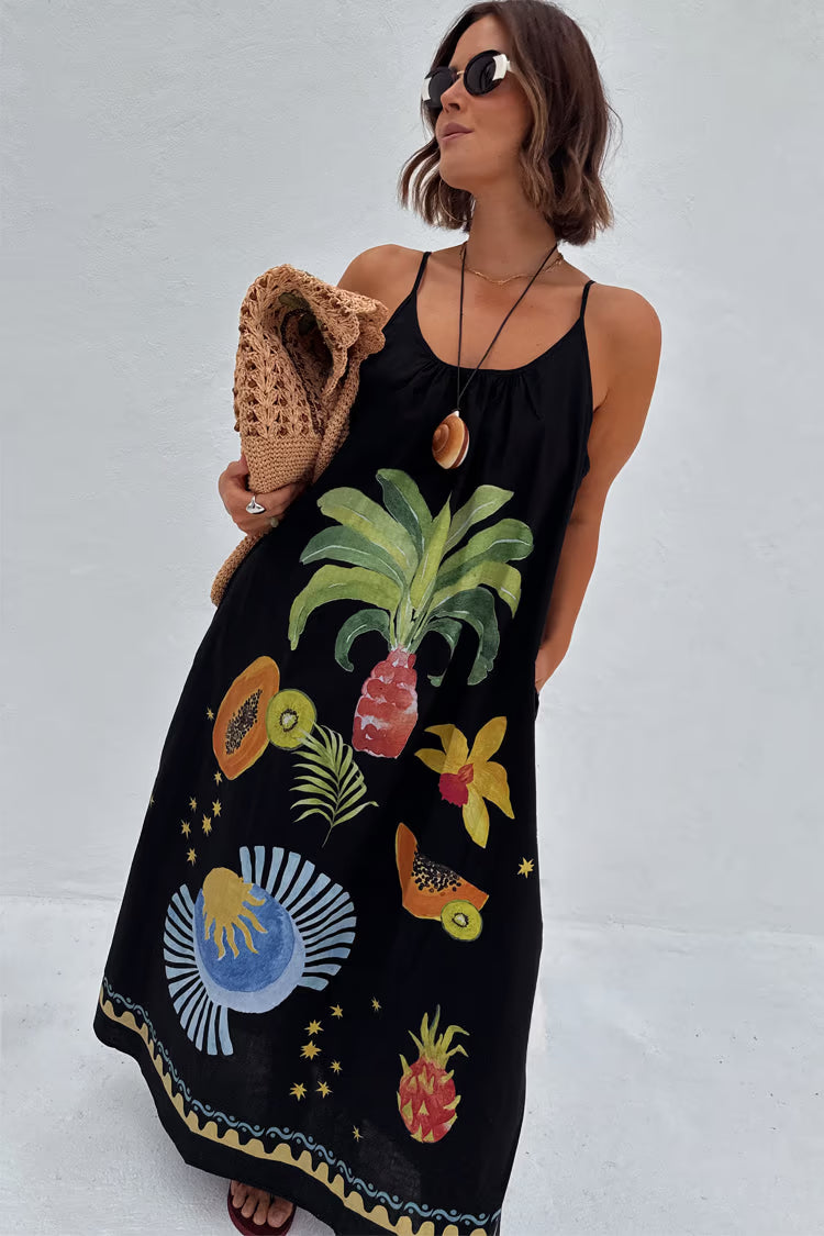Never Fully Dressed - Black Rio Maxi Dress