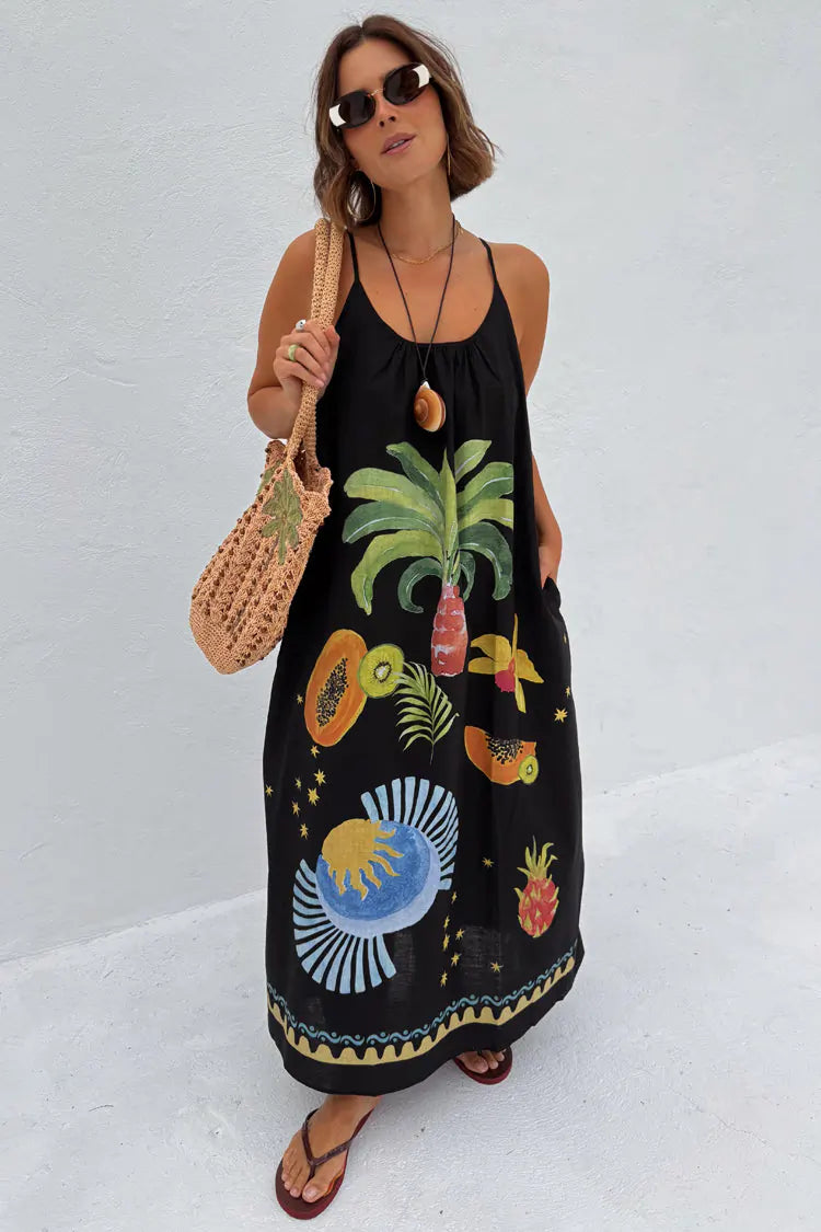 Never Fully Dressed - Black Rio Maxi Dress