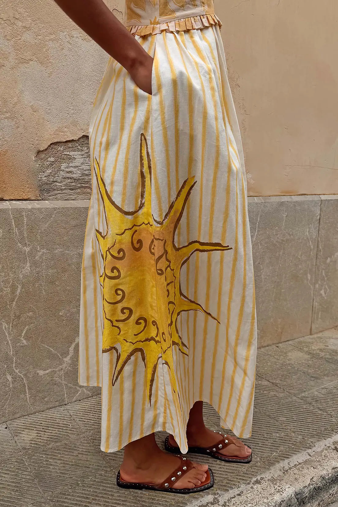 Never Fully Dressed Ashley Dress - Yellow Stripe