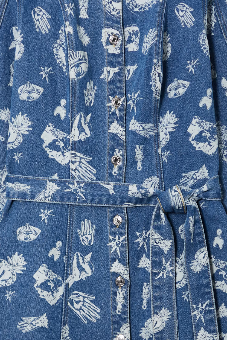Never Fully Dressed - Denim Deloris Mini Dress
