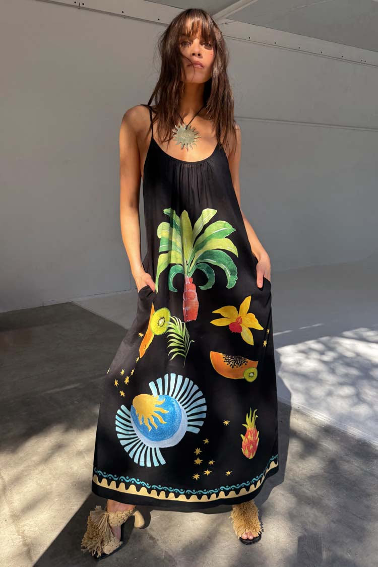 Never Fully Dressed - Black Rio Maxi Dress