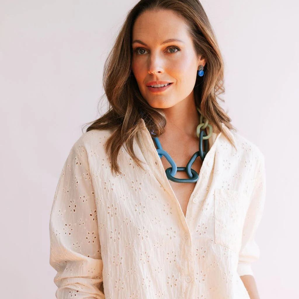 Sunshine Tienda - Blue Color Block Link Necklace