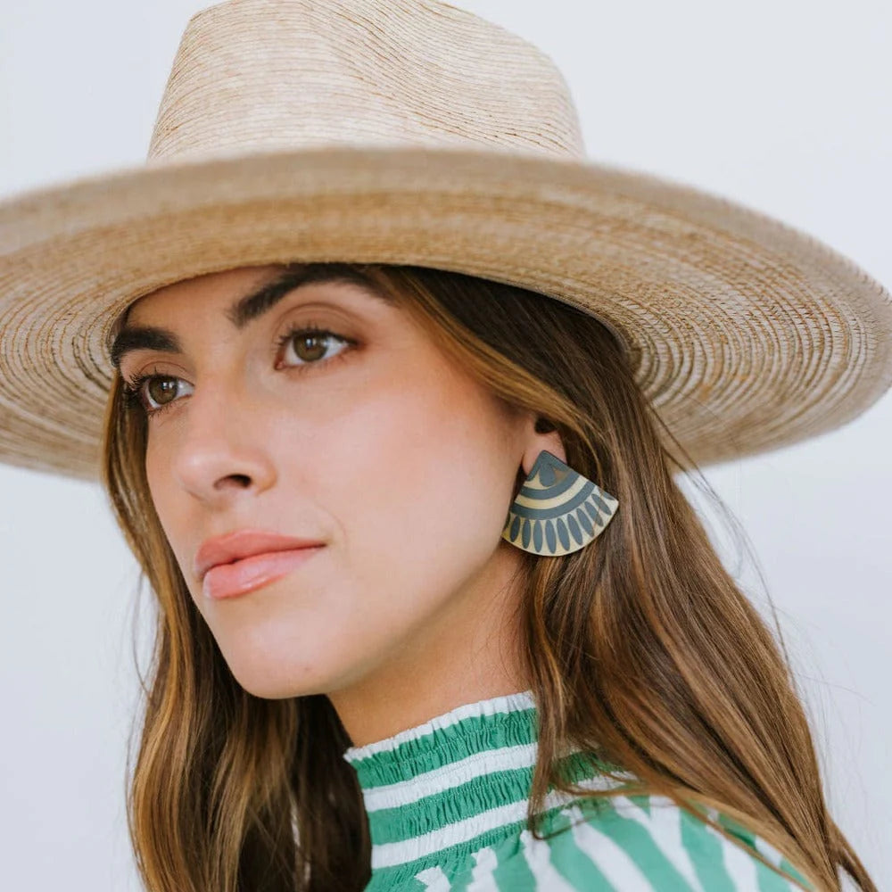 Sunshine Tienda - NAVY TILE EARRINGS