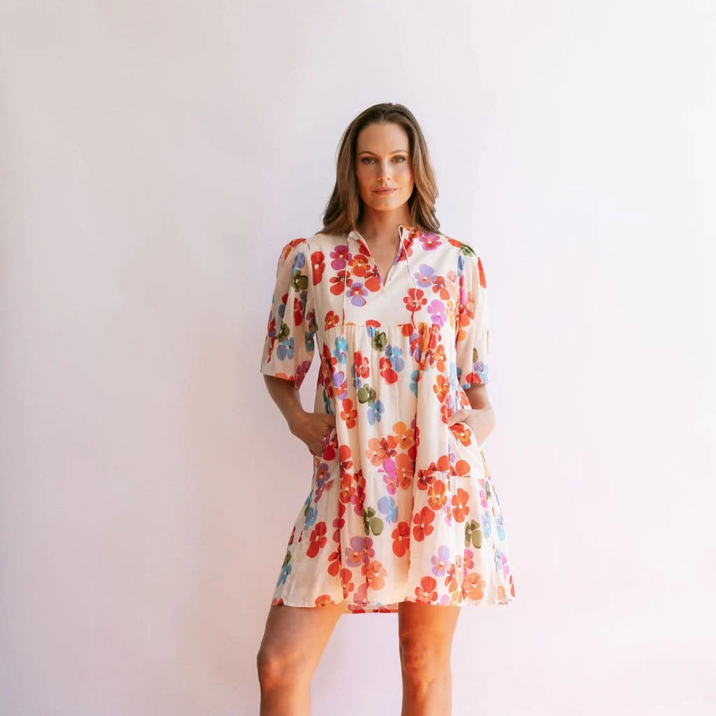 Sunshine Tienda Rainbow Flower Bondi Dress