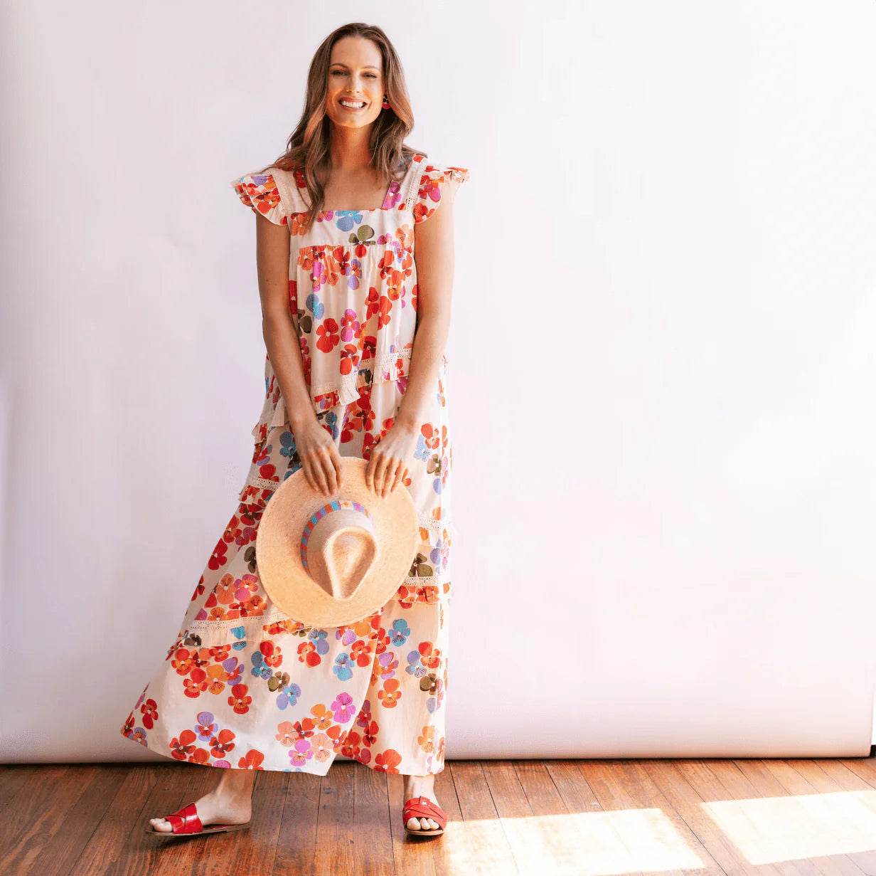 Sunshine Tienda Rainbow Flower Olla Dress