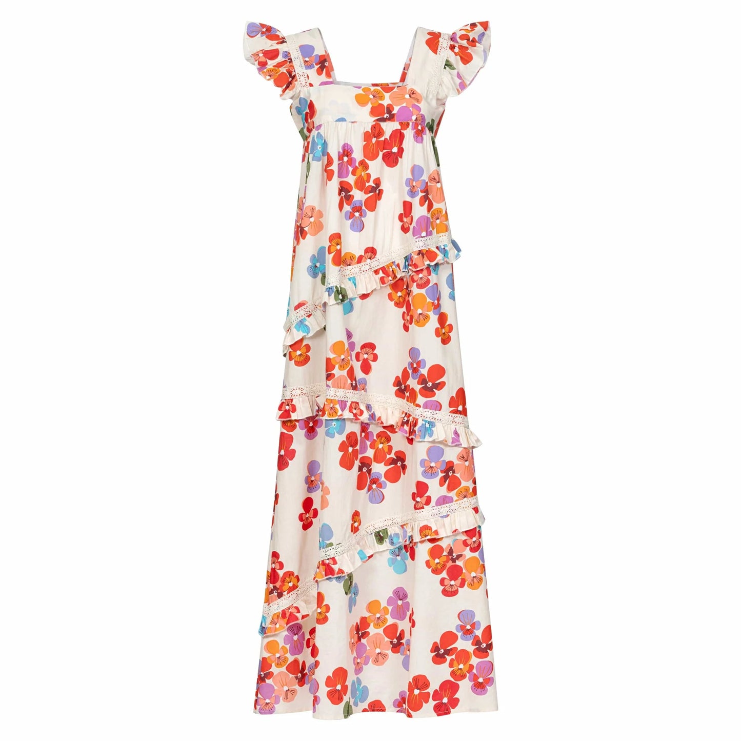 Sunshine Tienda Rainbow Flower Olla Dress