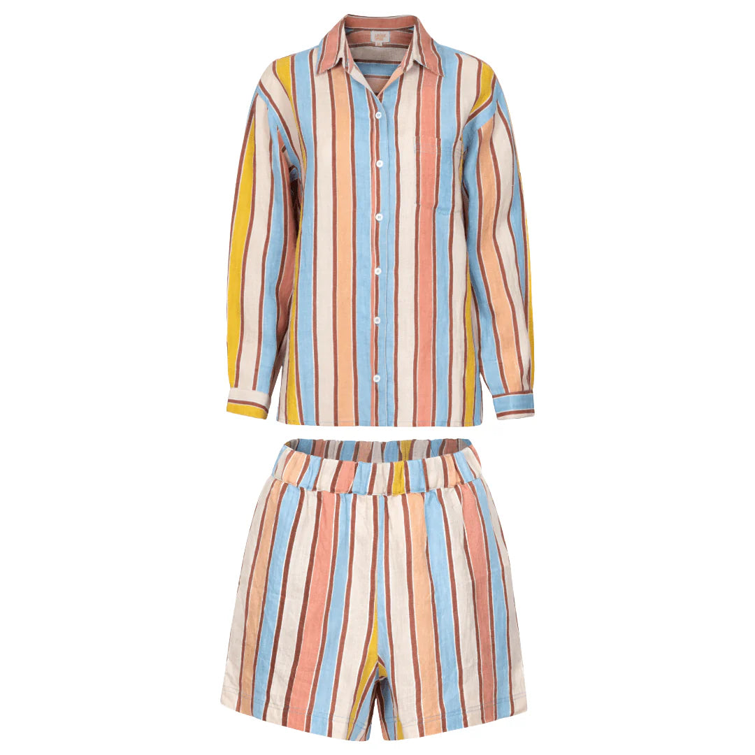 Sunshine Tienda Seaplane Stripe Bermuda Set