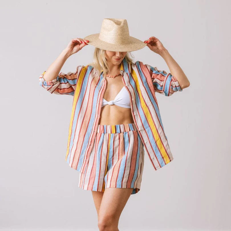 Sunshine Tienda Seaplane Stripe Bermuda Set