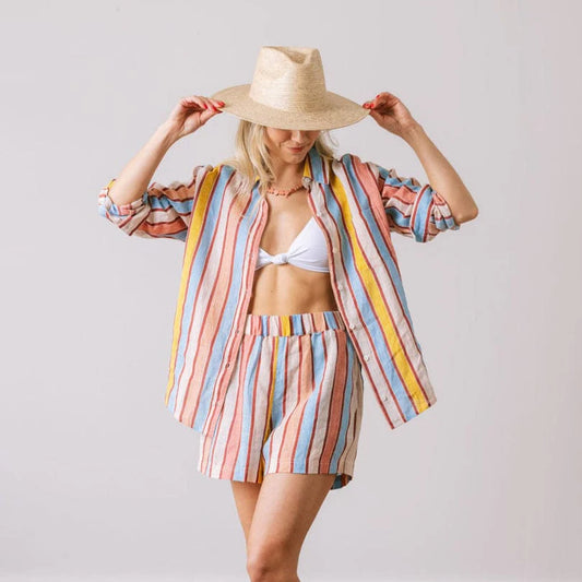 Sunshine Tienda Seaplane Stripe Bermuda Set