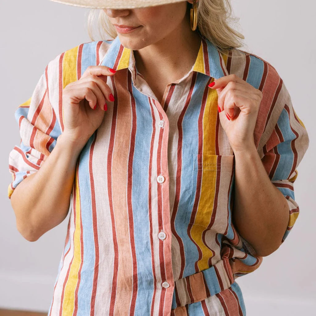 Sunshine Tienda Seaplane Stripe Bermuda Set