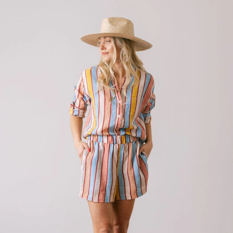 Sunshine Tienda Seaplane Stripe Bermuda Set