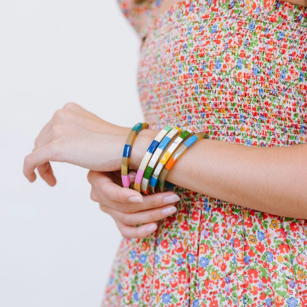 Sunshine Tienda - Watercolor Tile Bangle Set