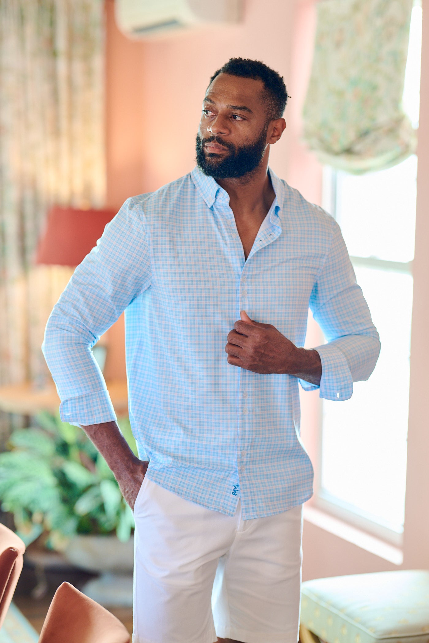 TABS Men's Button Up Checked Shirt - Fairwinds Lane