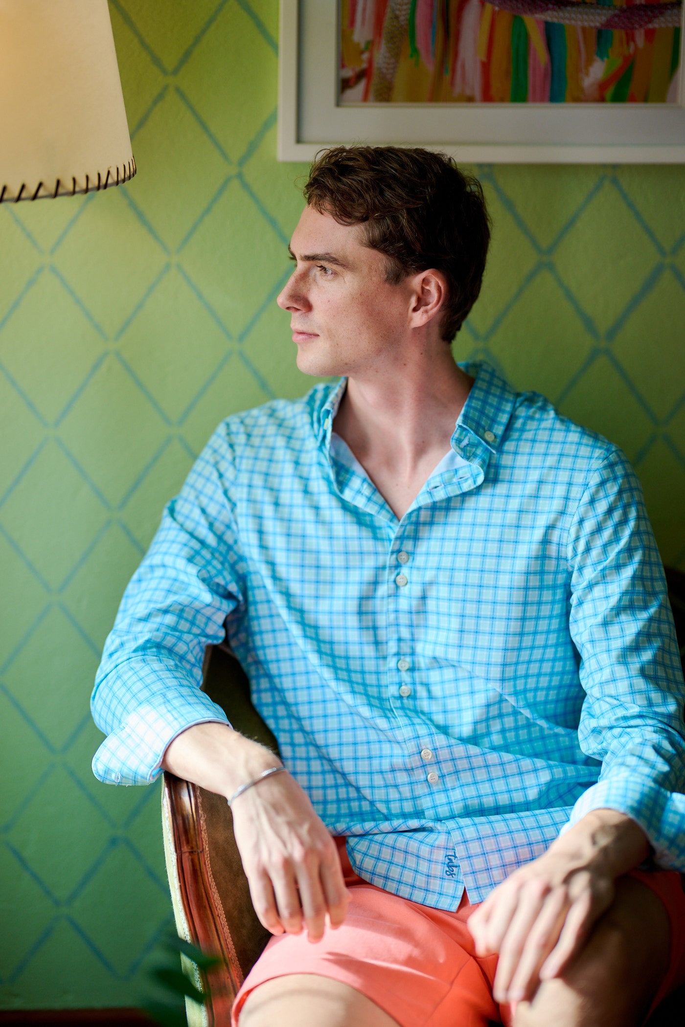 TABS Men's Button Up Checked Shirt - Palm Lane