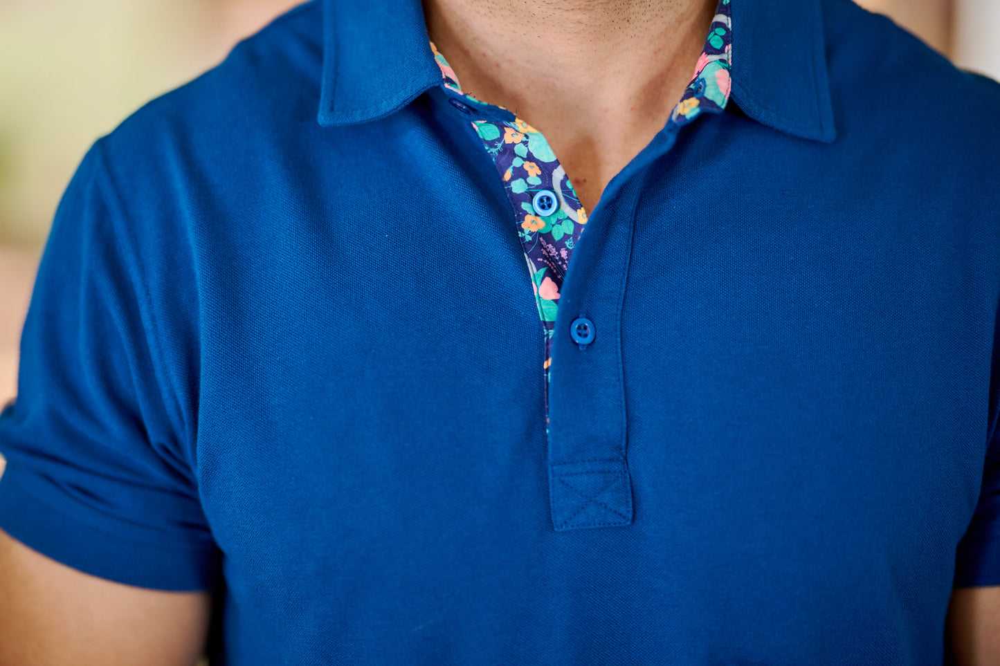 Men's Cotton Polo - True Navy